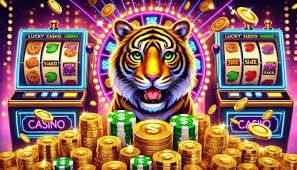 Slot machine reels representing the slots section on Rich Queen